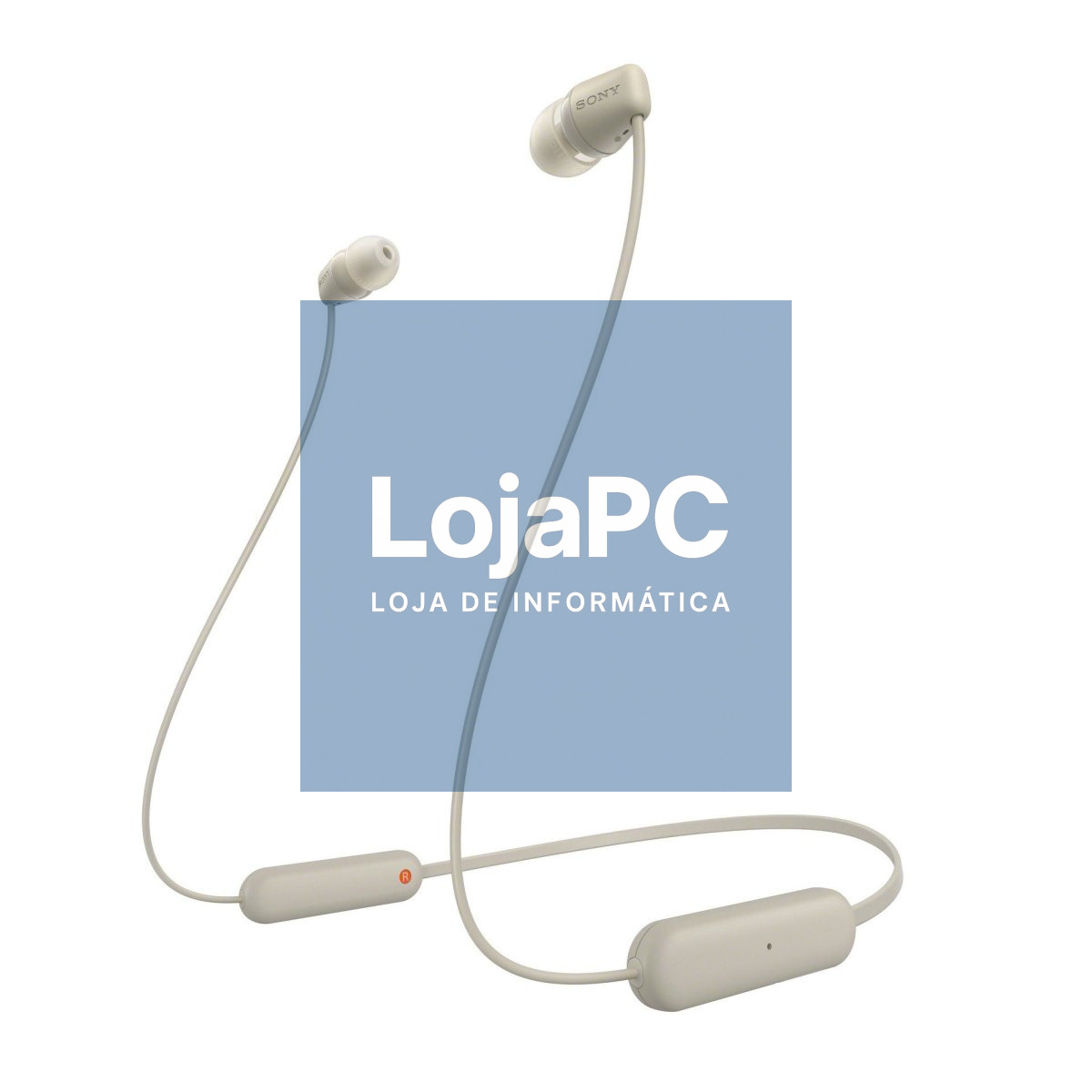 Sony WIC-100C - Auscultadores In Ear Bluetooth. O cabo assenta confortavelmente à volta do pescoço. Até 25h de autonomia. Classificação IPX44 e compatível com a app Sony. Headphones Connect. Cor :
