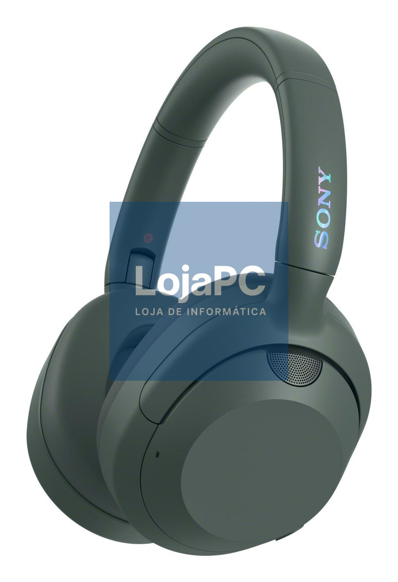Sony WH-ULT900NH - Auscultadores Headband BT com NC ativo, até 30h de autonomia da bateria e carregamento rápido, dois modos de potenciação de graves ULT e ligação multiponto. Cor: cinza esverdeado.