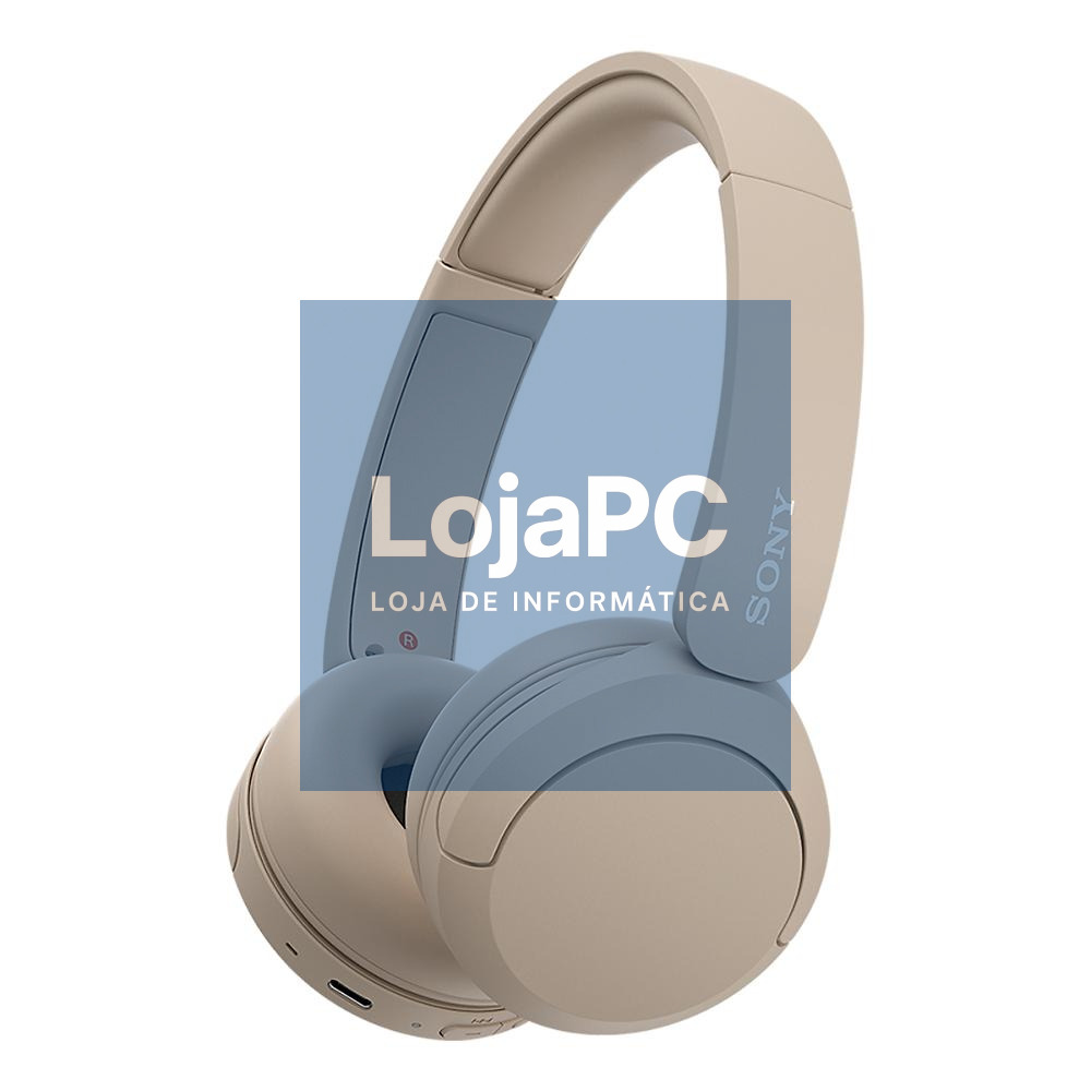 Sony WH-CH520C - Auscultadores Bluetooth, até 50h de autonomia, com carregamento rápido (3min carga = 1,5h reprodução), DSEE, ligação multiponto, compatível com App Headphones Connect. Design