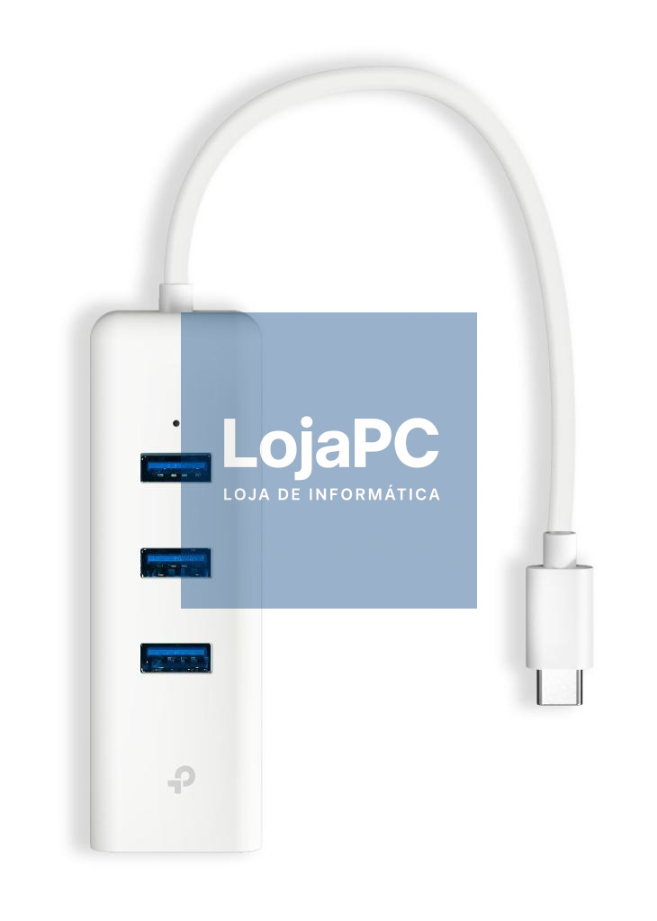TP-Link Adaptador de rede Gigabit Ethernet USB 3.0 Tipo C com hub USB 3.0 Tipo A de 3 portas