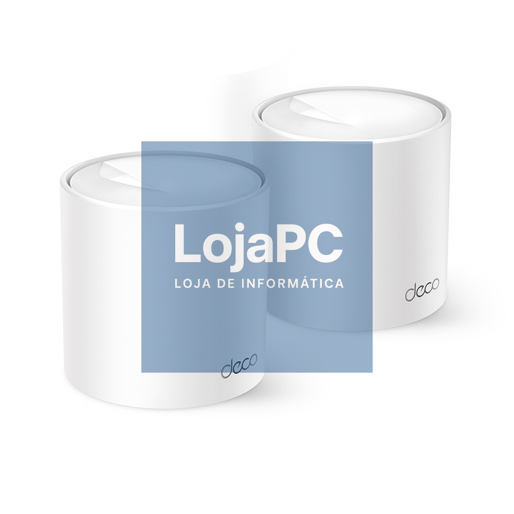 TP-Link DecoX10 2 pack - Composto por 2 unidades AX1500 Whole Home Mesh Wi-Fi 6 System, 300 Mbps at 2.4 GHz + 1201 Mbps at 5 GHz, Internal Antennas, 2× Gigabit Ports (WAN/LAN auto-sensing)