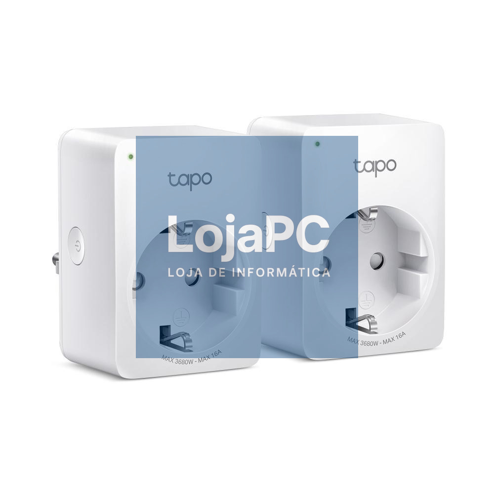 TP-Link Tapo P110 x 2 Mini Smart Wi-Fi Socket, Energy Monitoring, 100-240 V, Max Load 16 A, 50/60 Hz, 2.4 GHz Wi-Fi networking
