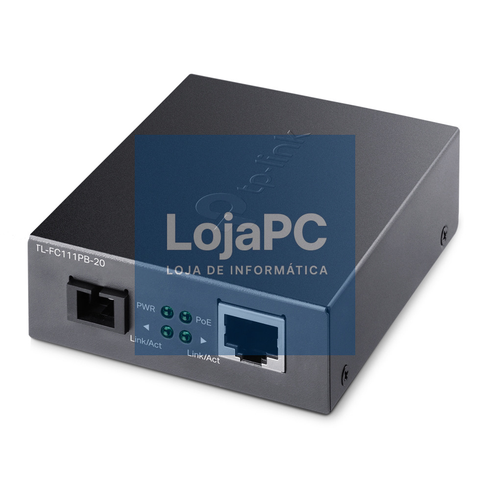 TP-Link - OMADA 10/100 Mbps RJ45 to 100 Mbps Single-mode SC WDM Bi-Directional Fiber Converter With 1-Port PoE