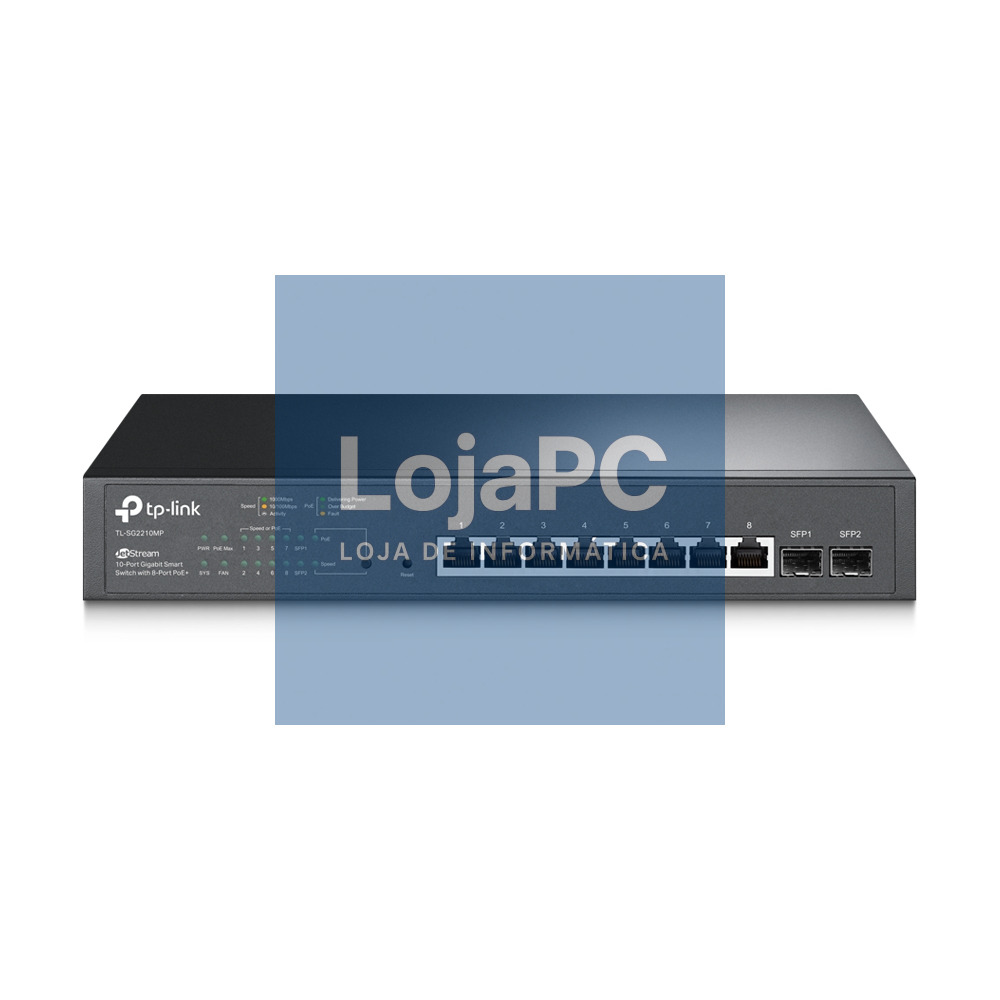 TP-Link - OMADA JetStream™ 10-Port Gigabit Smart Switch with 8-Port PoE+