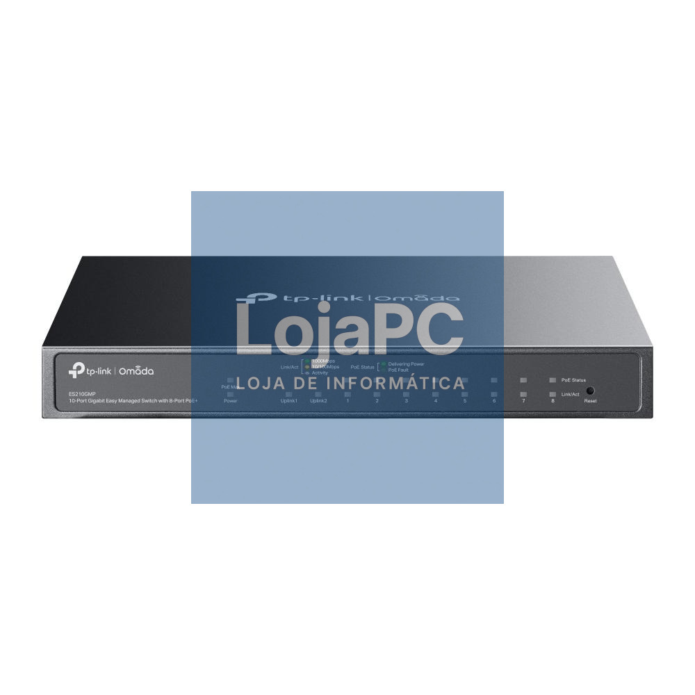 TP-Link - OMADA Omada 10-Port Gigabit Easy Managed Switch with 8-Port PoE+