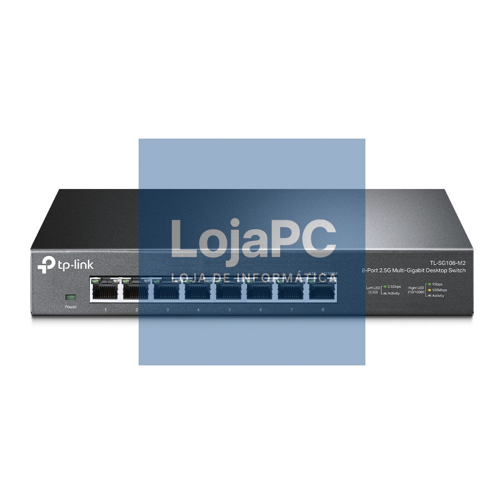 TP-Link - OMADA Switch de mesa MGb de 8 portas 2,5G, 8 portas RJ45 de 2,5G, Caixa de aço para secretária, Plug and Play