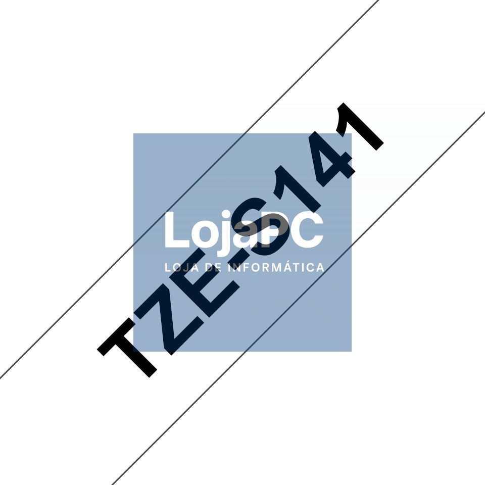 BROTHER TZES141 18mm BLACK ON CLEAR ADHESIVE TAPE