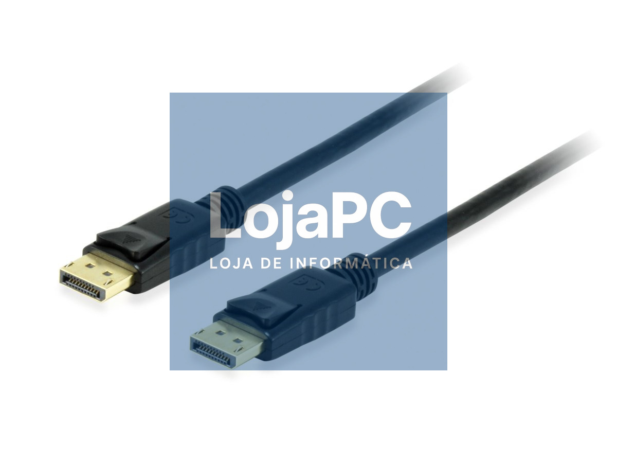 Equip Display Port 1.4 Cable M/M 1,0m, black, with latch