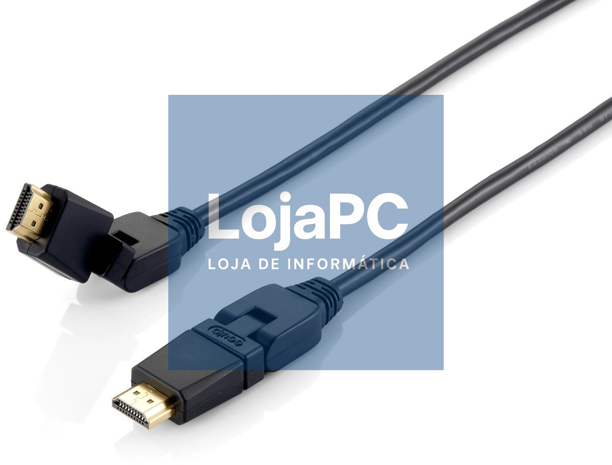 Equip HighSpeed swivel HDMI Cable com Ethernet, black 1,0m, black