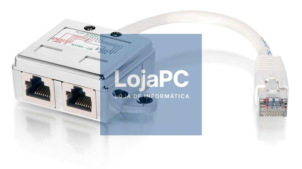 Equip RJ45 Splitter 8P8C PLUG -> 2 X 8P4C JACK, Shielded, 15CM CABLE