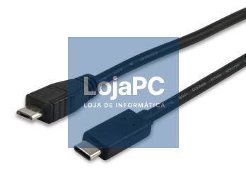 Equip USB 2.0 Cable MicroB->C M/M 1,0m Type C