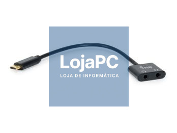 Equip USB-C to Dual 3.5mm Audio DAC Adapter - Black