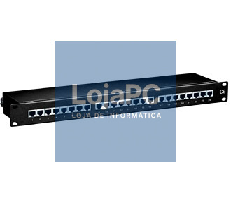 Equip CAT.6 Patch Panel 24-Port 19 inch 1U Black, Shielded