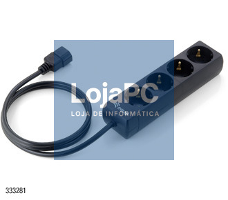 Equip Tomada de corrente C14 IEC320 para 4 sockets - preto
