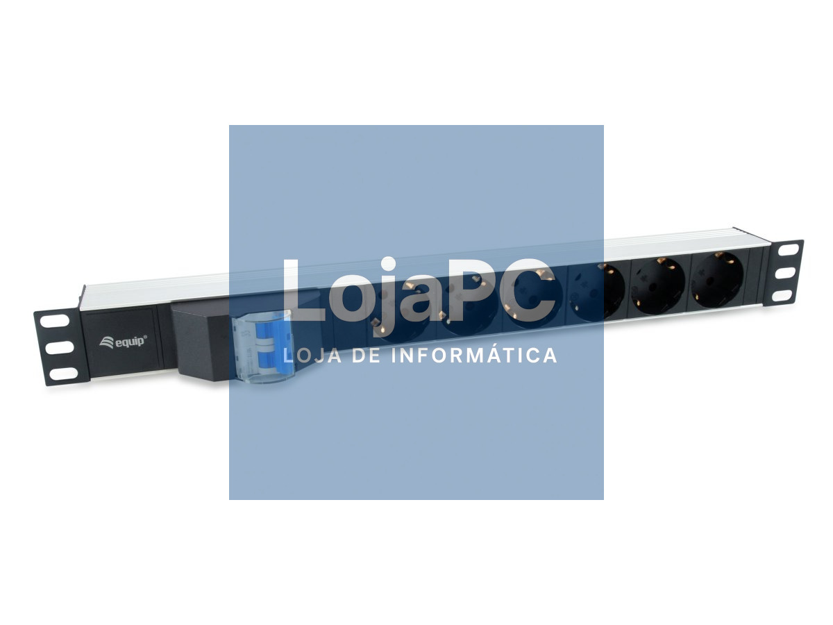 Equip 6-Outlet German Power Distribution Unit with Circuit Breaker