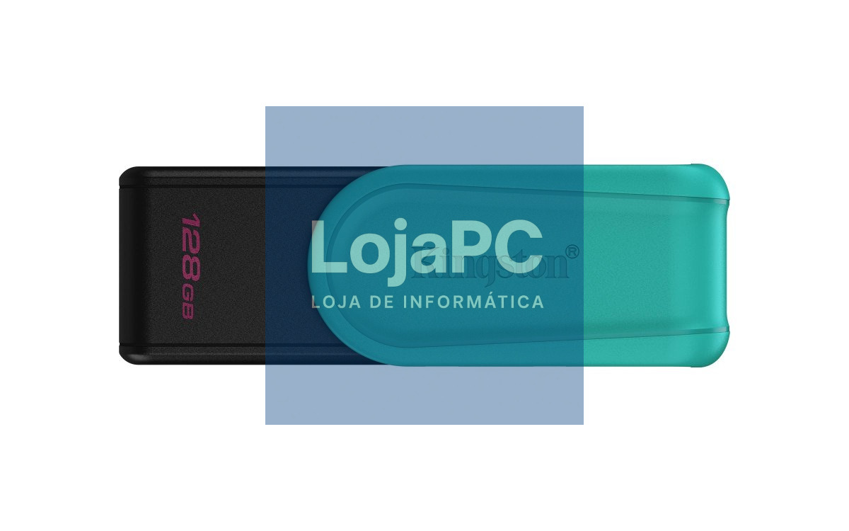 Kingston 128GB Portable USB 3.2 Gen 1 DataTraveler Exodia S (Black/Turquoise)