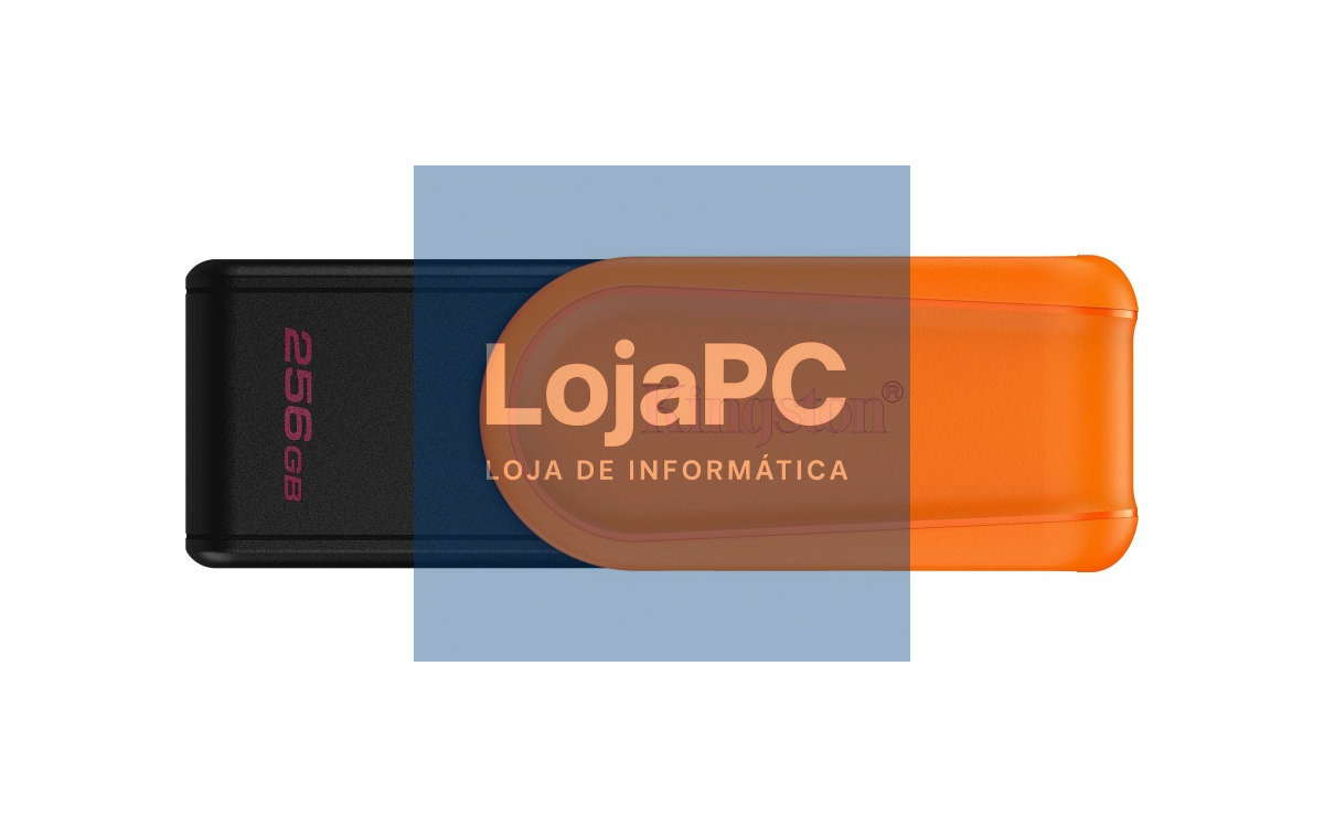 Kingston 256GB Portable USB 3.2 Gen 1 DataTraveler Exodia S (Black/Orange)