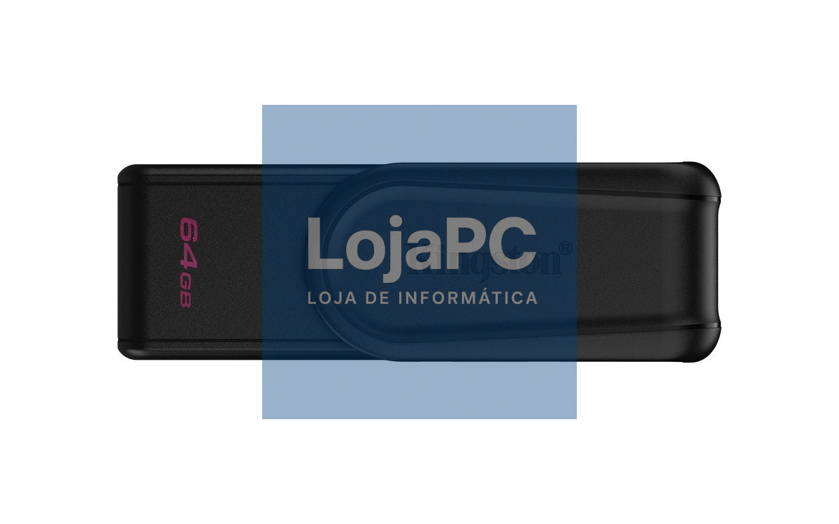 Kingston 64GB Portable USB 3.2 Gen 1 DataTraveler Exodia S (Black/Black)