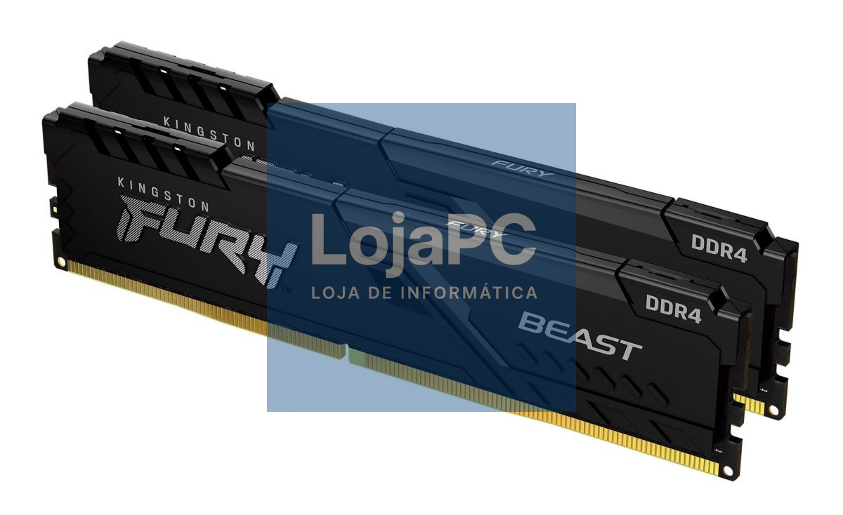 Kingston ValueRAM 32GB 3200MT/s DDR4 CL16 DIMM (Kit of 2) 1Gx8 FURY Beast Black