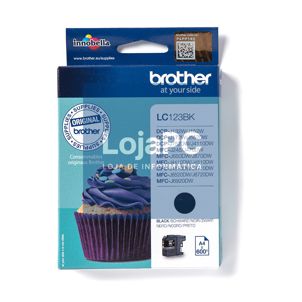 BROTHER LC-123 ink cartridge black high capacity 600 pages 1-pack