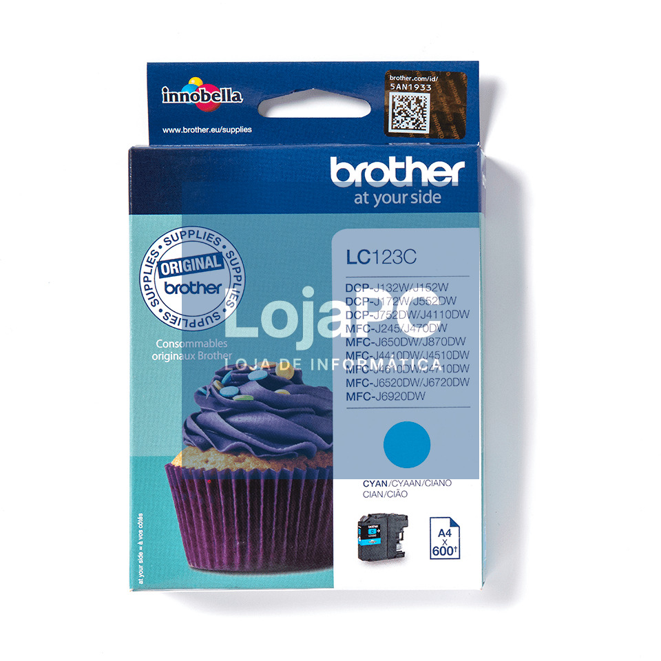 BROTHER LC-123 ink cartridge cyan standard capacity 600 pages 1-pack