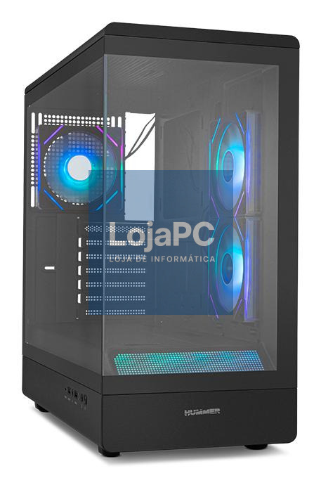 Nox Hummer Signal Black - Argb Frameless Mid Tower