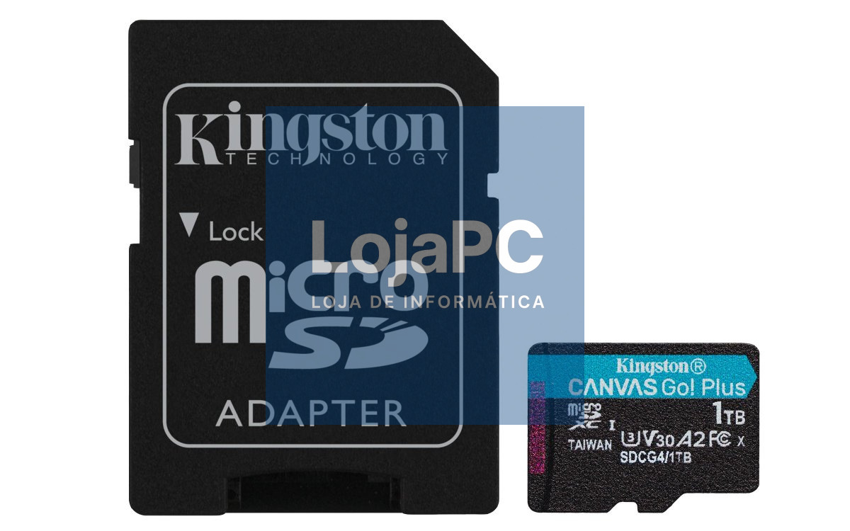 Kingston 1TB microSDXC Canvas Go Plus Gen4 200MB/s A2 U3 V30 Card + Adapter