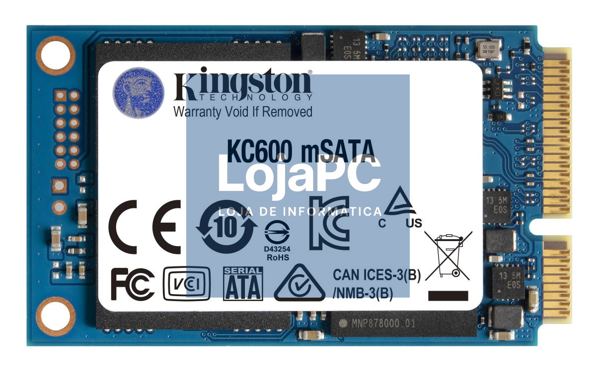 Kingston SSD 256G KC600 SATA3 mSATA