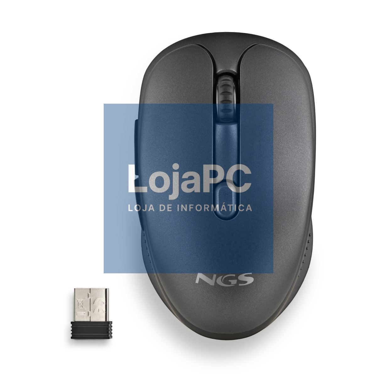 NGS Rato sem fios recarregável com teclas silenciosas - Black
