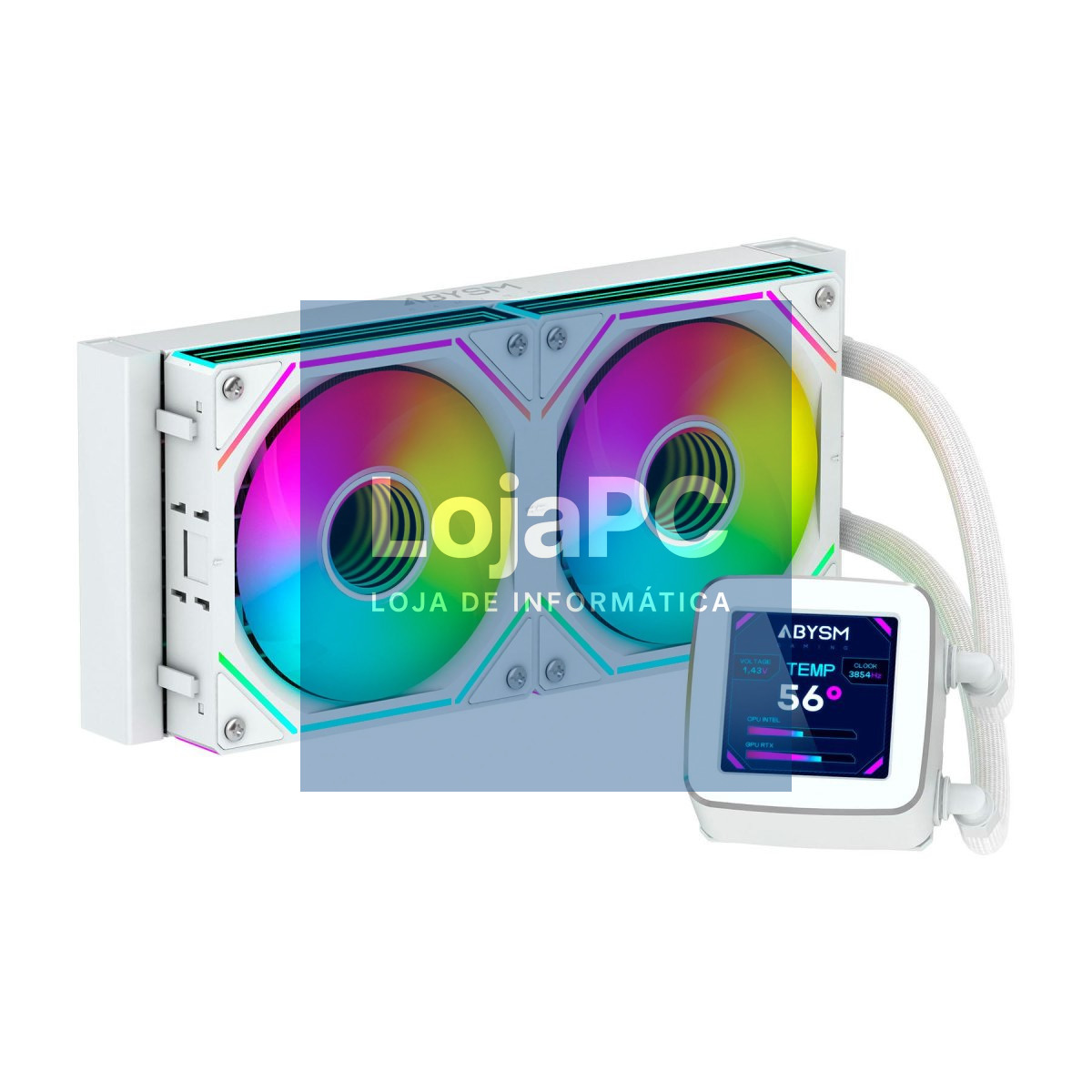 ABYSM CPU Liquid Cooling Oceanic LCD 240 White ARGB