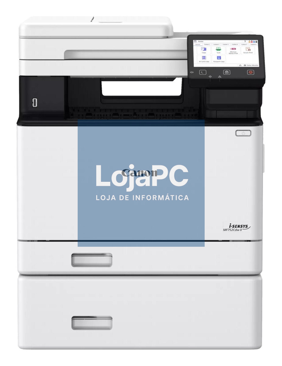 Canon MF752Cdw II - Multifunções laser a cores: Impressão, cópia e digitalização, Velocidade de impressão: 33 ppm