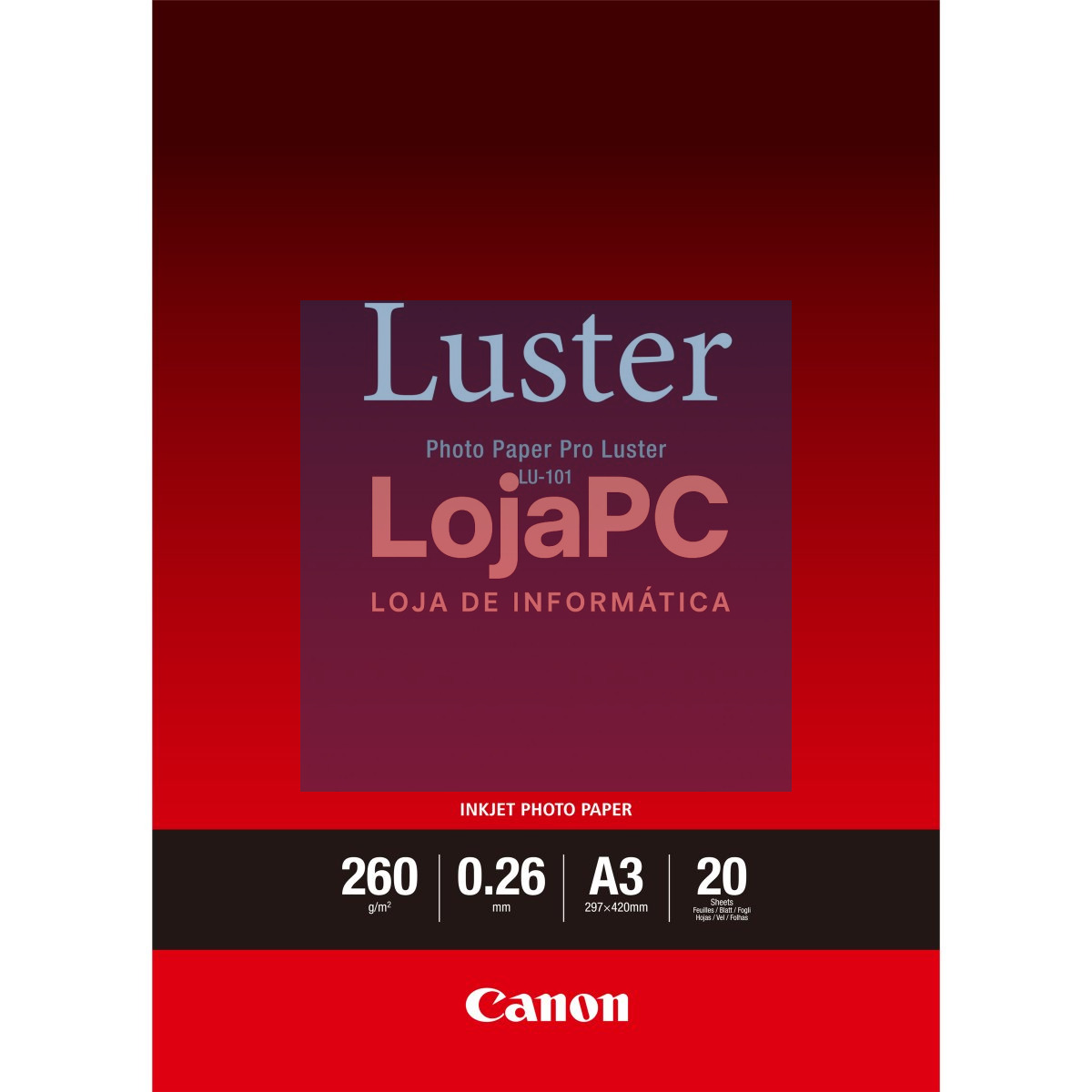 CANON LU-101 260g/m2 A3 20 sheets 1-pack luster paper