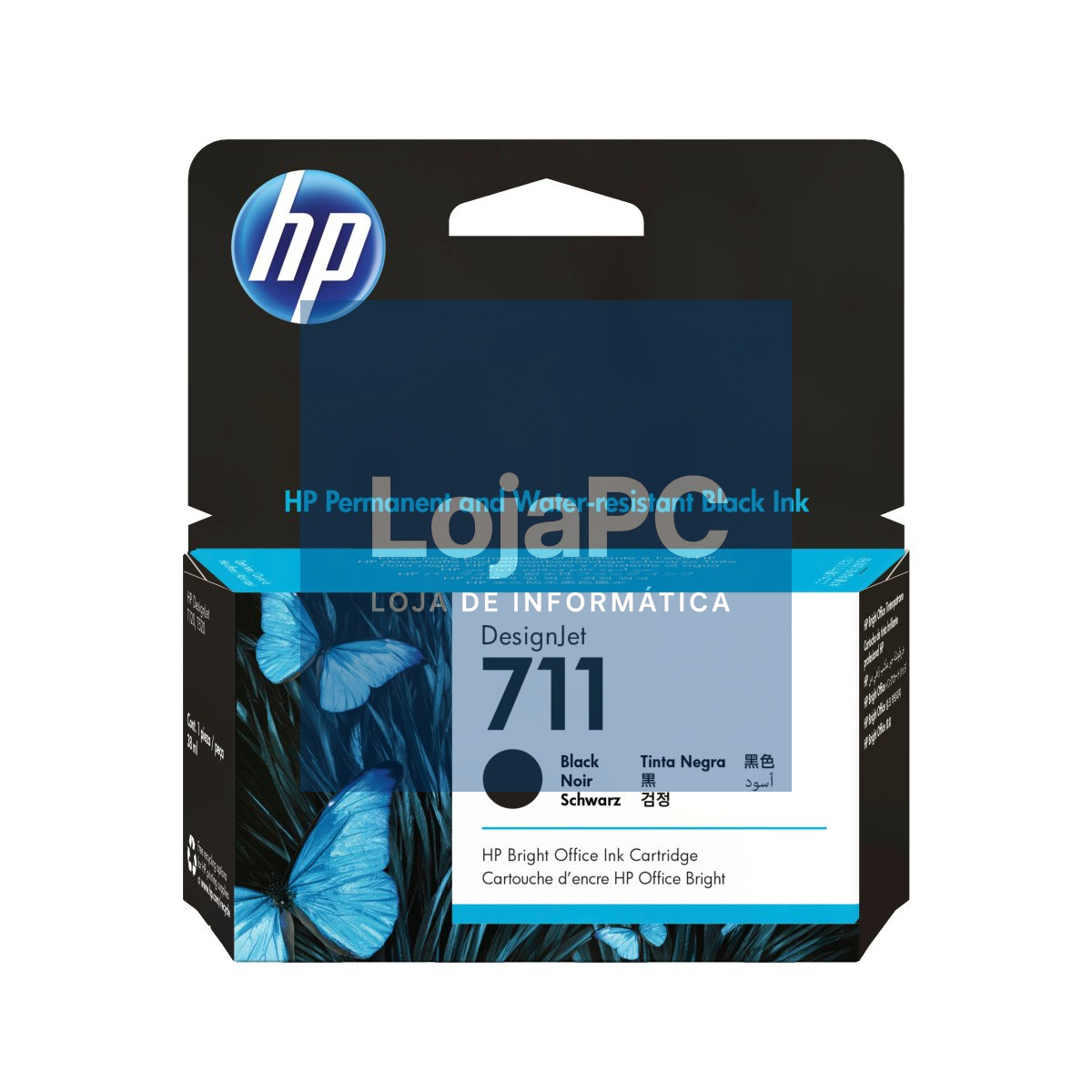 HP 711 original Ink cartridge CZ129A black standard capacity 38ml 1-pack