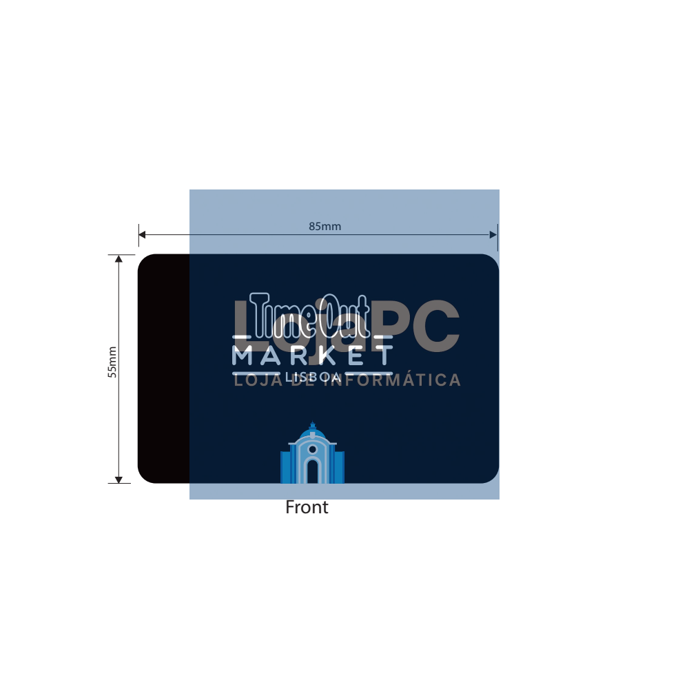 Personalização Cartões PVC Preto 2 Lados / Magneticos / NFC / RFID / 85 mm x 55 mm