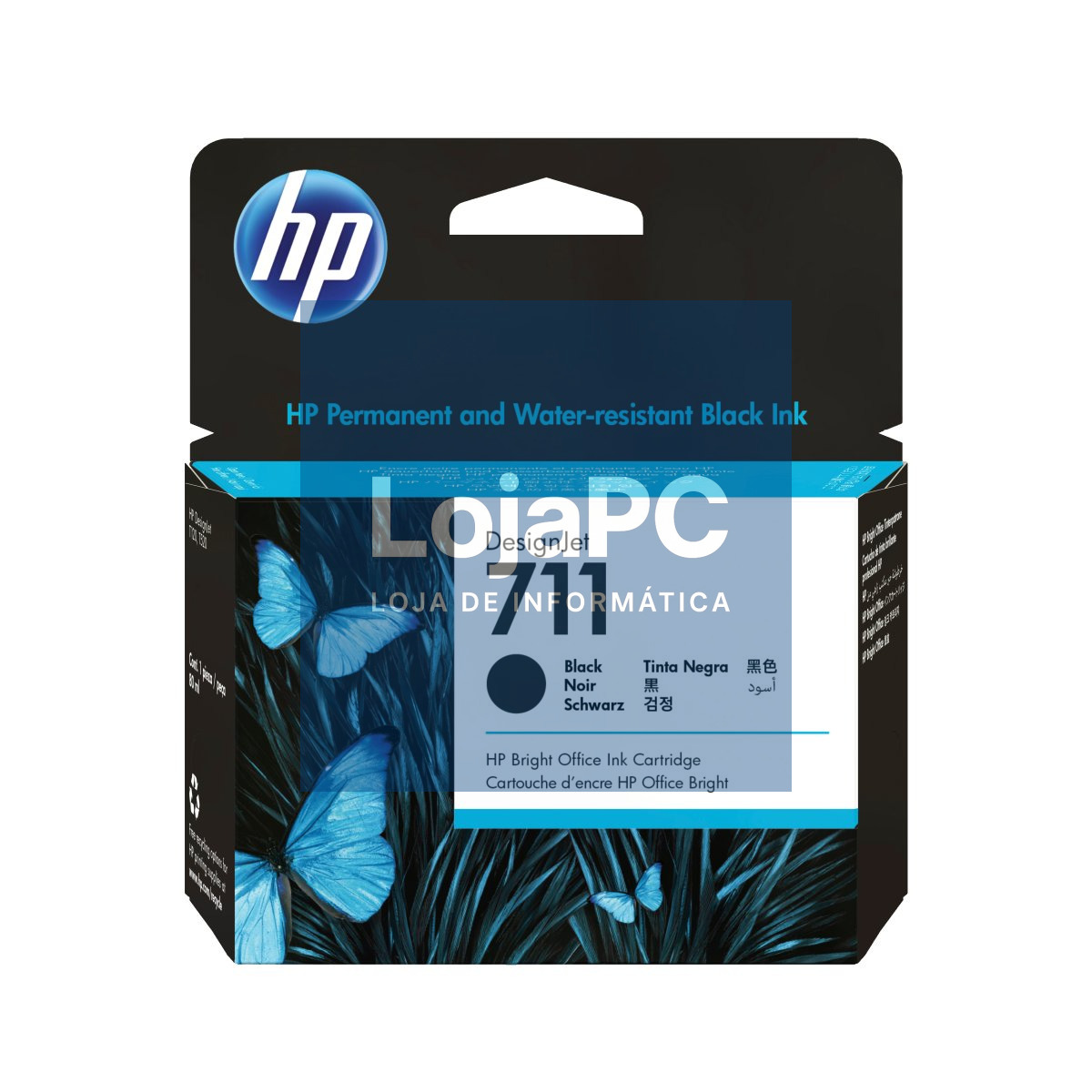 HP 711 original Ink cartridge CZ133A black high capacity 80ml 1-pack