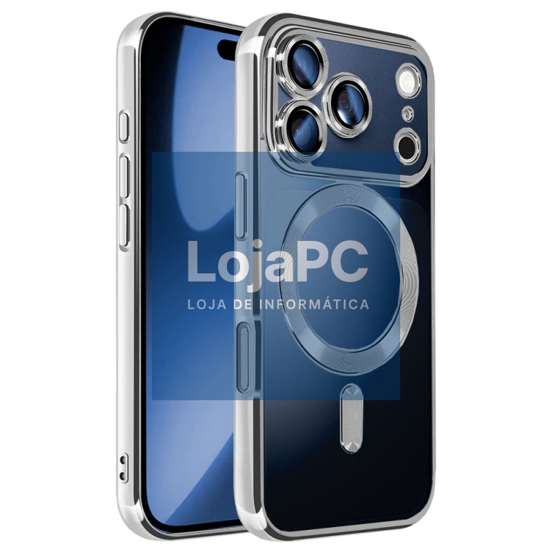 Carcasa COOL para iPhone 17 Pro Max / 18 Pro Max Magnética Borde Plata