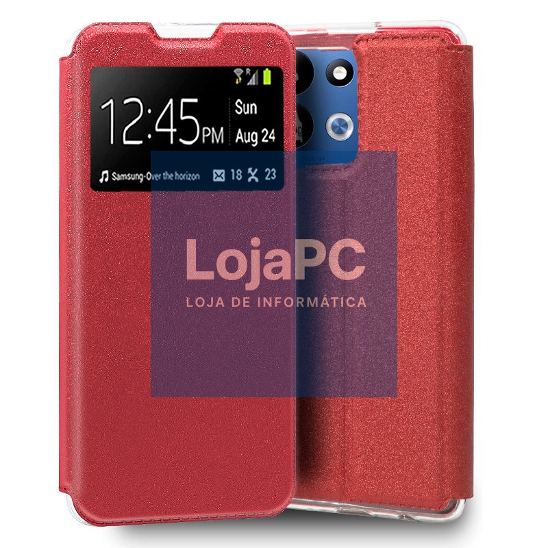 Funda COOL Flip Cover para Xiaomi Redmi 17 / 17 5G Liso Rojo