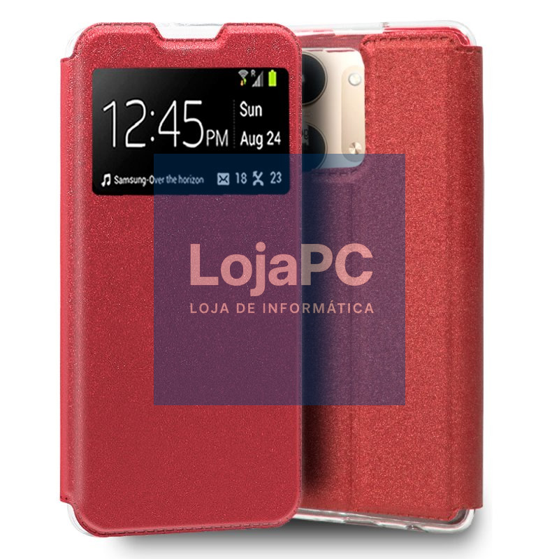 Funda COOL Flip Cover para Xiaomi Redmi 17C 5G Liso Rojo