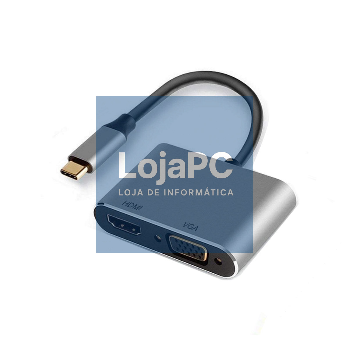 EWENT Adaptador USB C Dual Display 4K HDMI e VGA, 15cm