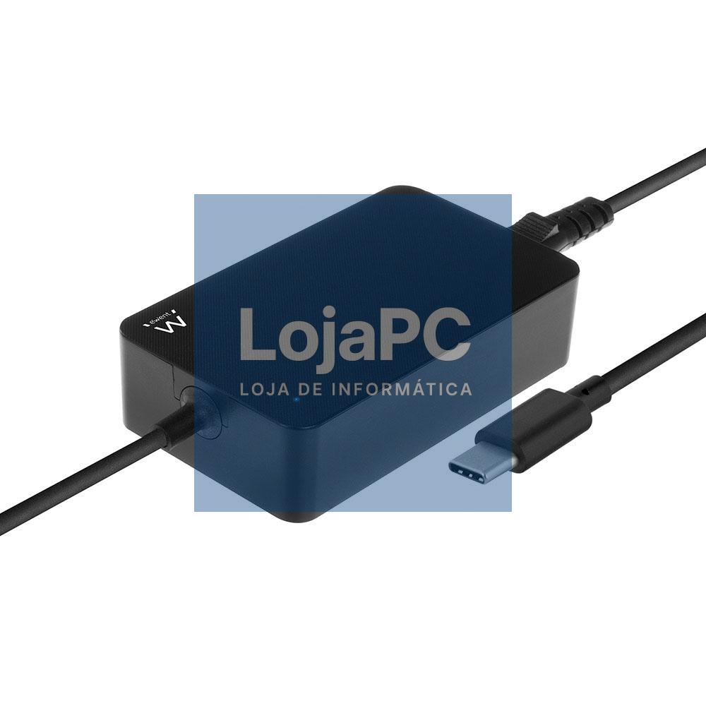 EWENT Carregador USB C 65W para computador portátil com perfis Power Delivery