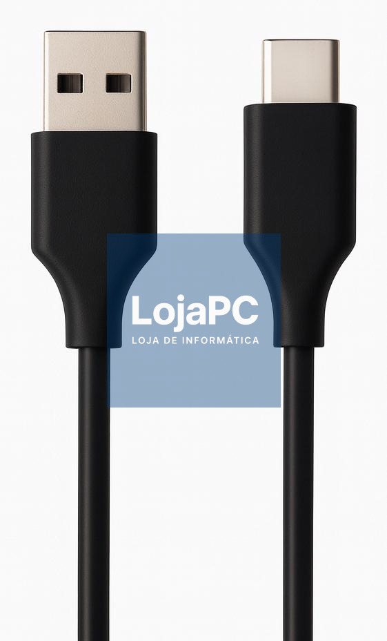 EWENT Cabo USB 2.0 Tipo C, Tipo C para A M/M, AWG28, PD 60W, Data 480Mbps, PVC, preto, 2m, Ecobag