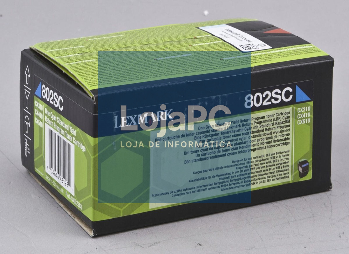 LEXMARK 802SC toner cartridge cyan standard capacity 2.000 pages 1-pack return program