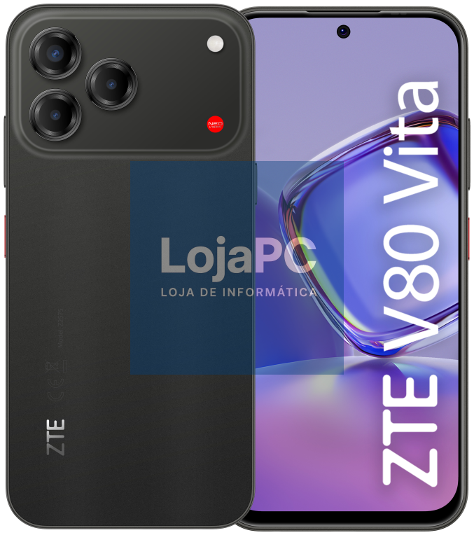 ZTE V80VITA256BLK smartphones 17,1 cm (6.75") Ranura híbrida Dual SIM Android 16.0 4G USB Tipo C 4 GB 256 GB 5000 mAh Preto