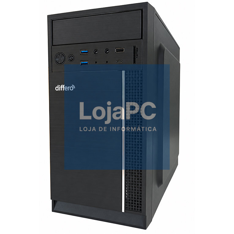 differo PC V15 I5 12400 16GB SSD 1TB NVME NO DVD HPA3 USB-C TRASERO
