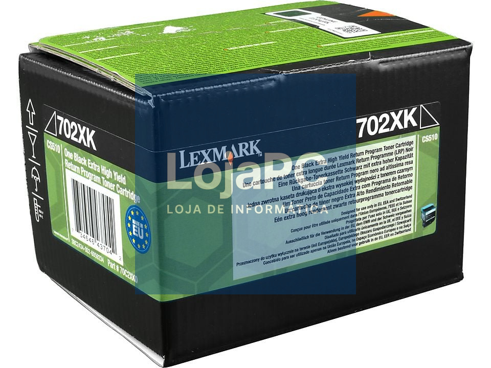 LEXMARK 702XKE toner cartridge black high capacity 1-pack corparate