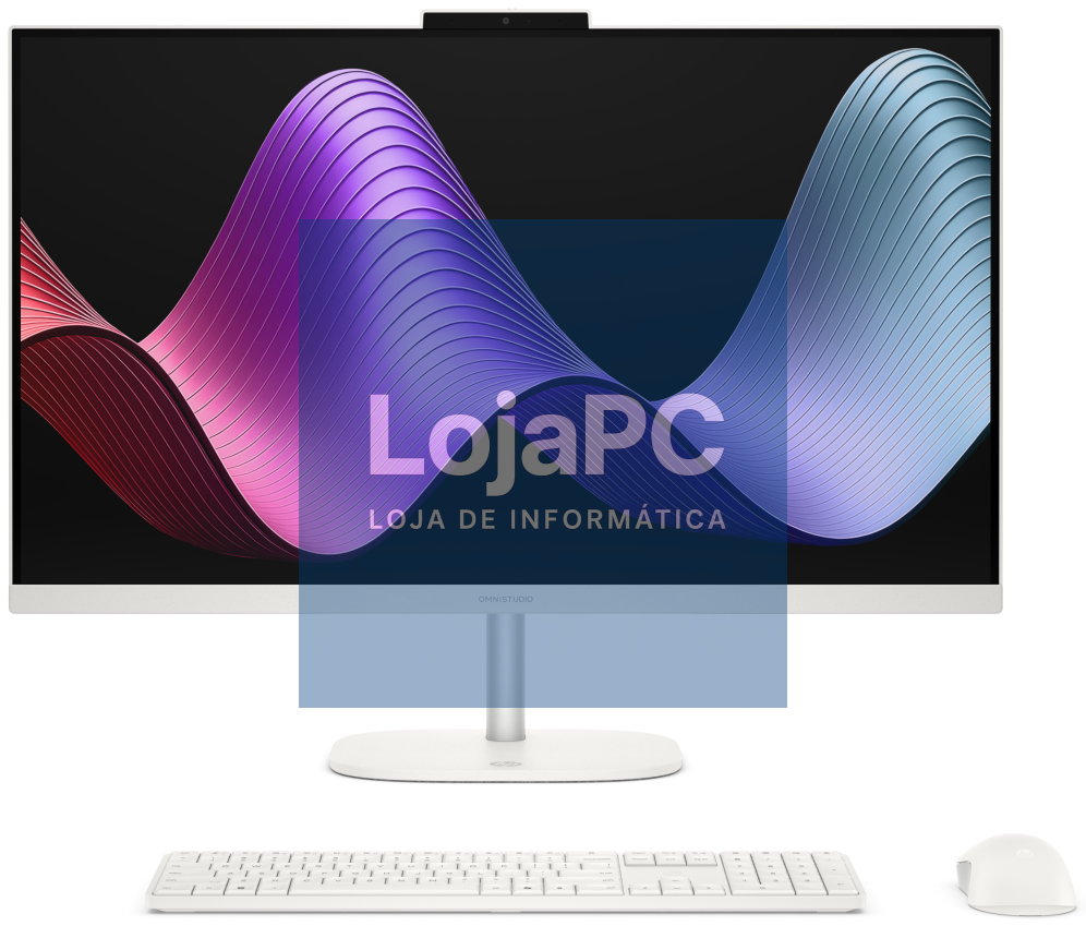 HP OmniStudio All-in-One Desktop 27-cv0012ns PC AMD Ryzen™ 5 40 68,6 cm (27") 1920 x 1080 Pixeles 16 GB LPDDR5-SDRAM 1 TB SSD FreeDOS Wi-Fi 7 (802.11be) Branco