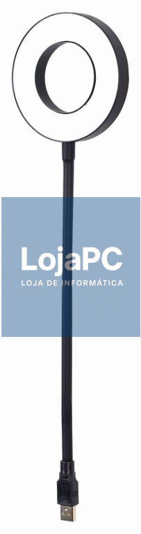 Gembird NL-LEDRING-01 aparato USB Preto, Branco Lámpara