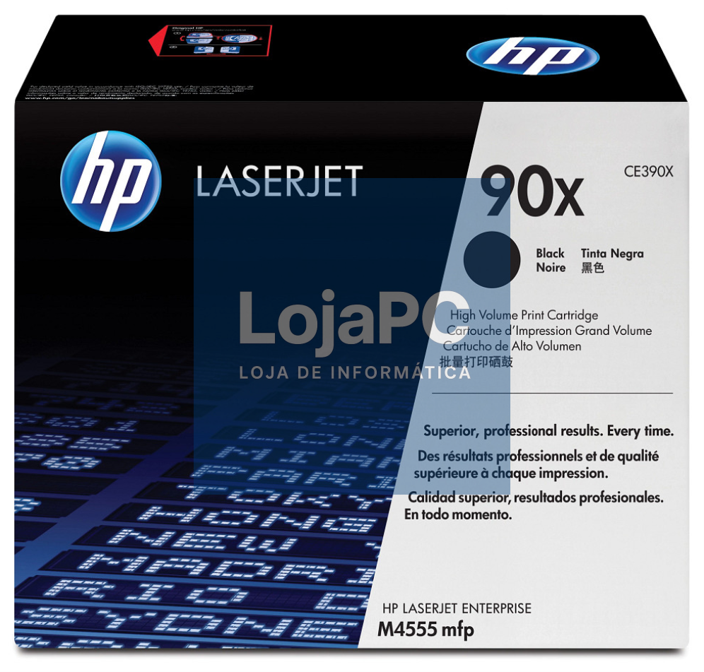 HP Tinteiro de tóner original LaserJet 90X de alta capacidade preto
