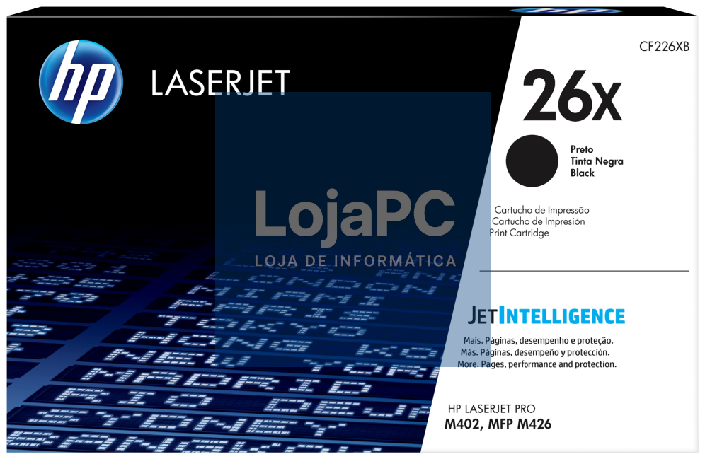 HP Tinteiro de tóner original LaserJet 26X de alta capacidade preto