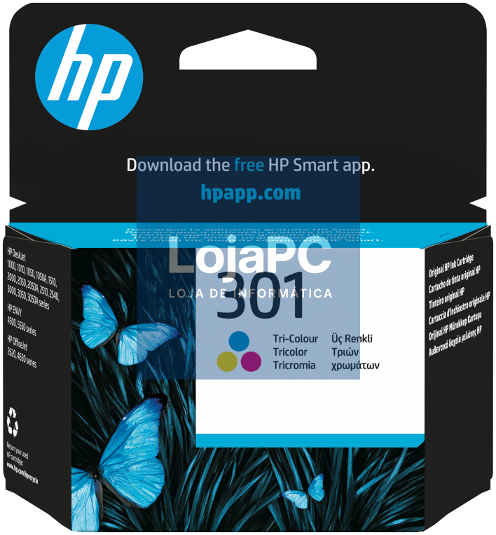 HP Tinteiro original 301 Tri-cor
